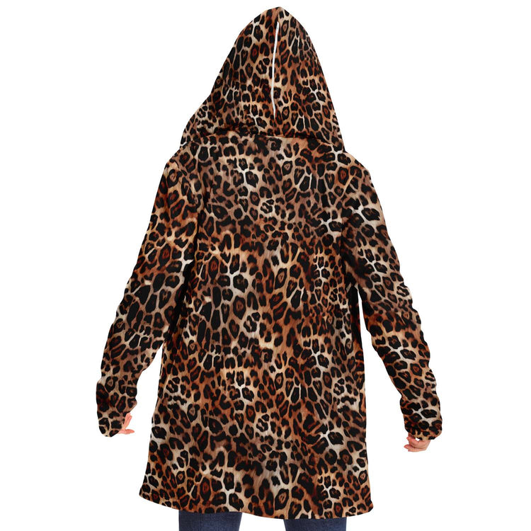 SixTriple8 Women's Leopard Microfiber Fleece Cloak