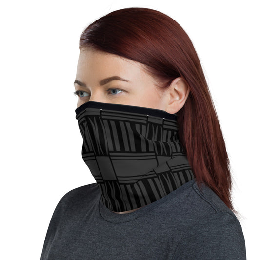 Black and Gray Neck Gaiter