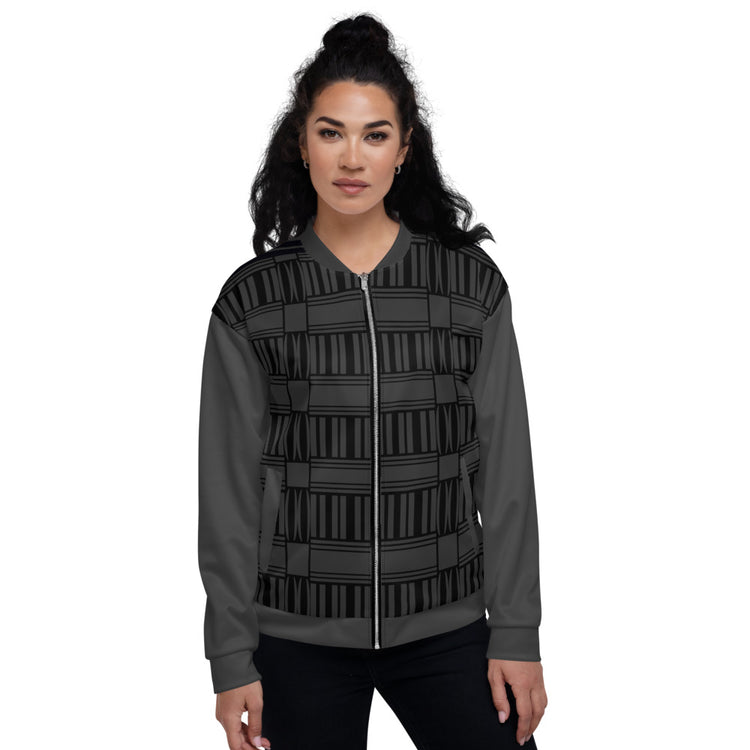 SixTriple8 Unisex Bomber Jacket (Gray Sleeves)