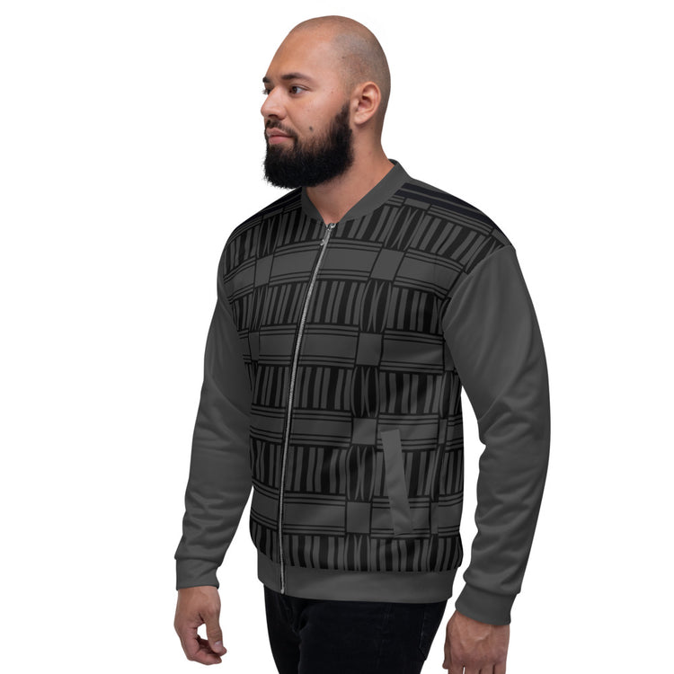 SixTriple8 Unisex Bomber Jacket (Gray Sleeves)