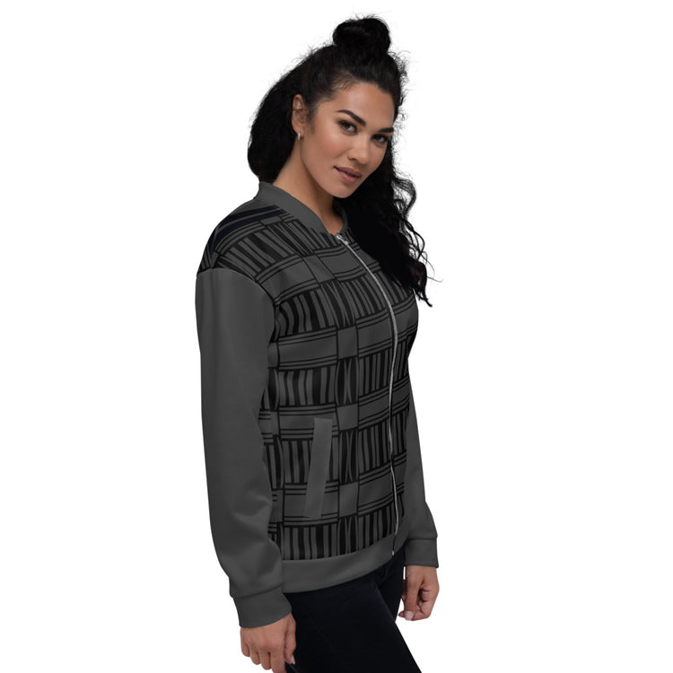 SixTriple8 Unisex Bomber Jacket (Gray Sleeves)